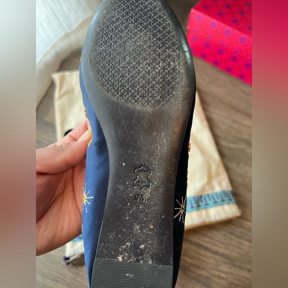 Tory Burch Blue Olympia Embroidered Loafer (perfect Navy) - Picture 3 of 5